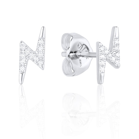 Luvente 14k White Diamond Earrings E03915