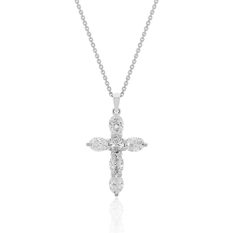 Luvente 18k Diamond Cross Necklace N03248