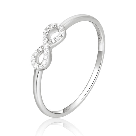 14K diamond infinity ring - Chalmers Jewelers