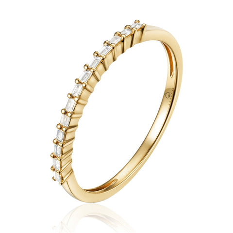14K Gold baguette diamond band - Chalmers Jewelers