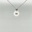 White South Sea Pearl and Diamond Modern Solitaire Necklace