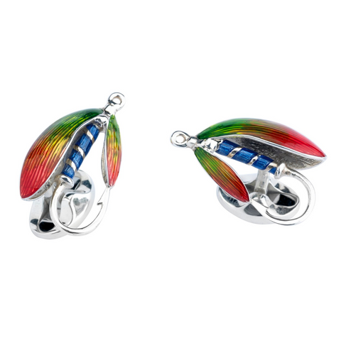 Deakin & Francis Silver Fishing Fly Cufflinks - Chalmers Jewelers