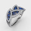 Fana Glam Galore Sapphire and Diamond Leaf Ring 1597