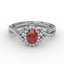 FANA Ruby and Diamond Twist Ring R1662R