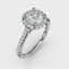 Fana Delicate Round Halo And Pave Band Engagement Ring 3789