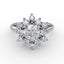 Fana  Contemporary Floral Halo Diamond Engagement Ring S3233