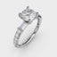 Fana Contemporary Diamond Solitaire Engagement Ring With Baguettes 3327