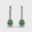 FANA Emerald and Diamond Pear Drop Earrings ER1394E