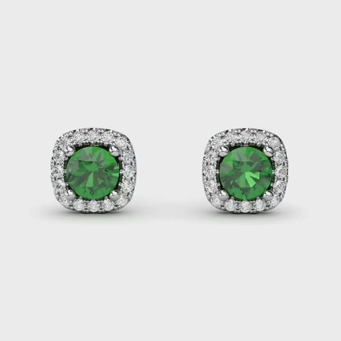 FANA Emerald and Diamond Stud Earrings ER1479E