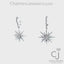 0.86ctw 18k Diamond Starburst Fashion Dangle Earrings