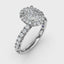 Fana Classic Diamond Halo Engagement Ring with a Gorgeous Side Profile 3838
