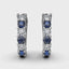 FANA Shared Prong Sapphire and Diamond Hoop Earrings ER1494S