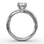 Fana Contemporary Solitaire Diamond Engagement Ring With Multi-Row Split Shank S3114