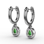FANA Emerald and Diamond Pear Drop Earrings ER1394E