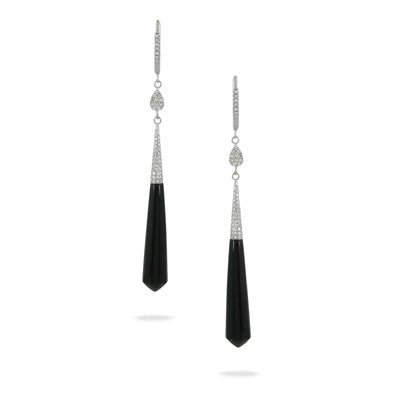 Doves Black Onyx and Diamond Earrings E9548BO
