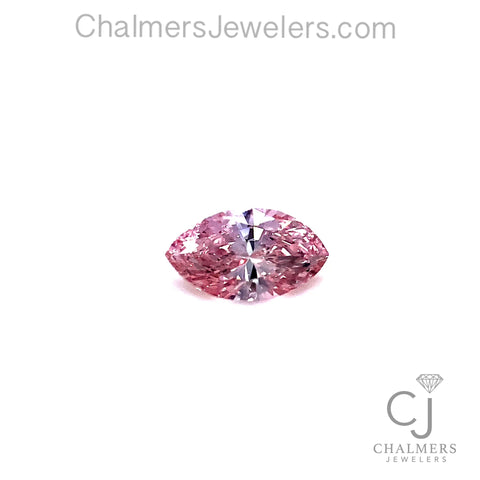 Fancy Orangy Pink Natural Diamond Marquise .39 carat