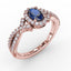 FANA Sapphire and Diamond Twist Ring R1662S