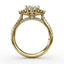 Fana Mixed Shape Diamond Halo Ballerina Style Engagement Ring S4023