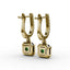 FANA Emerald and Diamond Cushion Cut Drop Earrings ER1641E