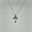 Galatea White Button Pearl and Diamond Necklace