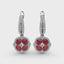 FANA Ruby and Diamond Cluster Drop Earrings ER1576R