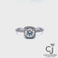 0.93ctw Round Natural Diamond Engagement Ring