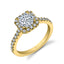 Cushion Halo Engagement Ring SY999 - RB-CH - Chalmers Jewelers