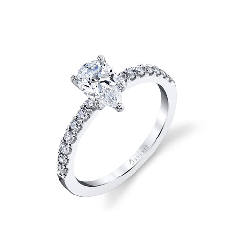 Pear Shaped Engagement Ring S1498 - PS - Chalmers Jewelers