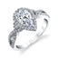 Sylvie Pear Shaped Spiral Engagement Ring SY260