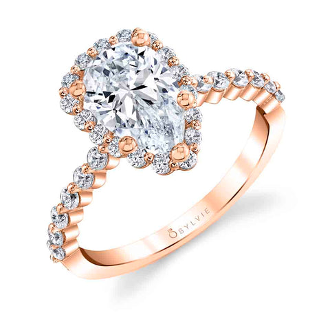 Pear Shaped Engagement Ring S1P14 - PS - Chalmers Jewelers