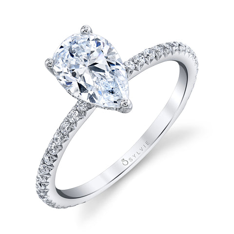 Pear Shaped Engagement Ring S2093 - PS - Chalmers Jewelers