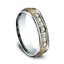 Benchmark 14k White and Yellow Gold with Diamonds 6mm Band CF176031D14KWY10