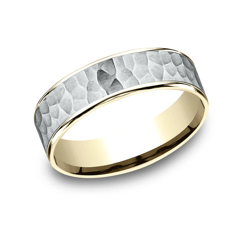 Benchmark 14k White and Yellow Gold 6.5mm Band CFT186576314KWY10