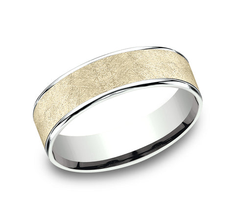 Benchmark 14k White and Yellow Gold 6.5mm Band CFT206507014KWY10