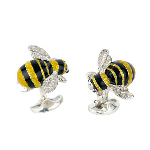 Deakin & Francis Silver Bumble Bee Cufflinks - Chalmers Jewelers