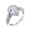 Vintage Pear Shaped Halo Engagement Ring S1909 - Chalmers Jewelers