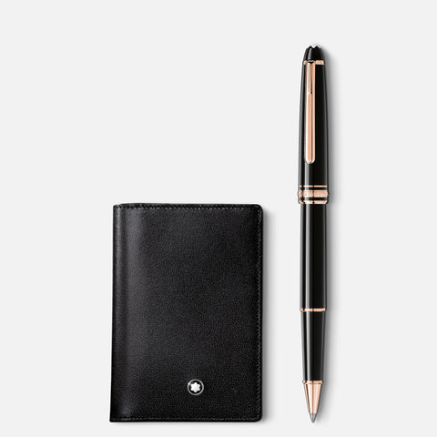 Montblanc Set with Meisterstück  Classique Rollerball and Business Card Holder with Gusset MB130451